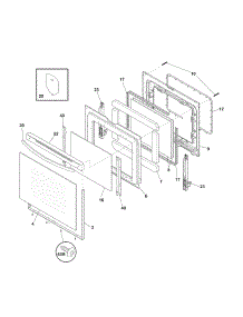 Door parts for Kenmore Range 790.97479800 (79097479800, 790 97479800) from AppliancePartsPros.com
