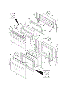 Doors parts for Kenmore Range 790.97509002 (79097509002, 790 97509002) from AppliancePartsPros.com