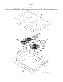 Main Top parts for Kenmore Range 790.97993410 (79097993410, 790 97993410) from AppliancePartsPros.com