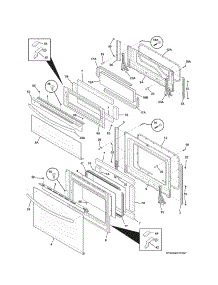 Door parts for Kenmore Range 790.98022801 (79098022801, 790 98022801) from AppliancePartsPros.com