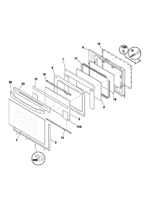 Door parts for Kenmore Range 790.99012102 (79099012102, 790 99012102) from AppliancePartsPros.com