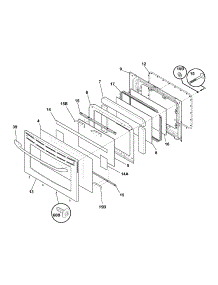 Door parts for Kenmore Range 790.99113300 (79099113300, 790 99113300) from AppliancePartsPros.com