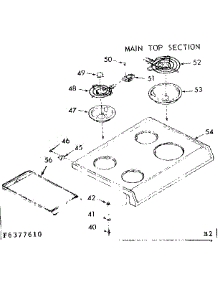 Main Top Section parts for Kenmore Range 911.6377640 (9116377640, 911 6377640) from AppliancePartsPros.com