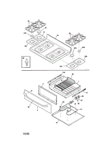 Top / Drawer parts for Kenmore Range 790.78733404 (79078733404, 790 78733404) from AppliancePartsPros.com