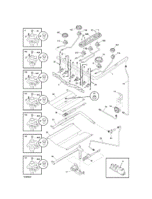 Burner parts for Kenmore Range 790.78862801 (79078862801, 790 78862801) from AppliancePartsPros.com