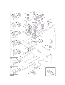 Burner parts for Kenmore Range 790.78862803 (79078862803, 790 78862803) from AppliancePartsPros.com