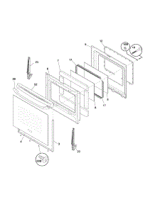Door parts for Kenmore Range 790.78869801 (79078869801, 790 78869801) from AppliancePartsPros.com