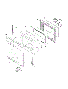 Door parts for Kenmore Range 790.78869803 (79078869803, 790 78869803) from AppliancePartsPros.com