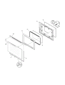 Door parts for Kenmore Range 790.71202701 (79071202701, 790 71202701) from AppliancePartsPros.com