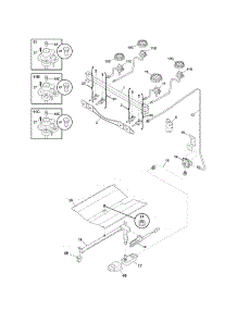 Burner parts for Kenmore Range 790.71202704 (79071202704, 790 71202704) from AppliancePartsPros.com