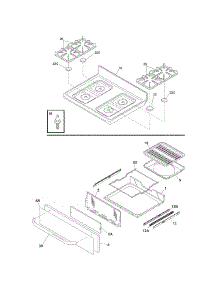 Top / Drawer parts for Kenmore Range 790.71208701 (79071208701, 790 71208701) from AppliancePartsPros.com