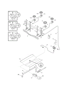 Burner parts for Kenmore Range 790.71208701 (79071208701, 790 71208701) from AppliancePartsPros.com