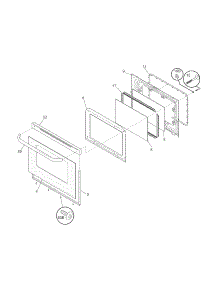 Door parts for Kenmore Range 790.71208703 (79071208703, 790 71208703) from AppliancePartsPros.com
