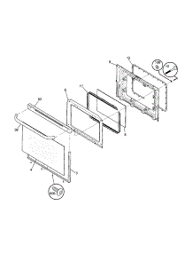 Door parts for Kenmore Range 790.71212700 (79071212700, 790 71212700) from AppliancePartsPros.com
