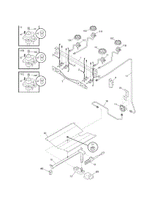 Burner parts for Kenmore Range 790.71212702 (79071212702, 790 71212702) from AppliancePartsPros.com