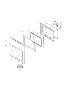 Door parts for Kenmore Range 790.71312701 (79071312701, 790 71312701) from AppliancePartsPros.com