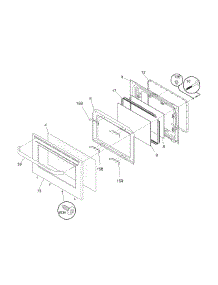 Door parts for Kenmore Range 790.71313703 (79071313703, 790 71313703) from AppliancePartsPros.com