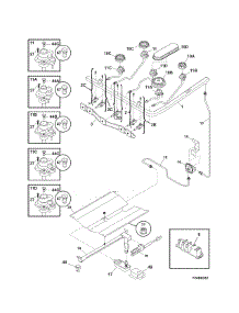 Burner parts for Kenmore Range 790.71314701 (79071314701, 790 71314701) from AppliancePartsPros.com
