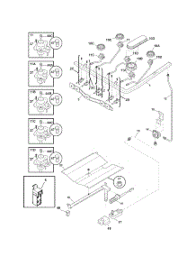 Burner parts for Kenmore Range 790.71314707 (79071314707, 790 71314707) from AppliancePartsPros.com