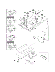 Burner parts for Kenmore Range 790.71323700 (79071323700, 790 71323700) from AppliancePartsPros.com