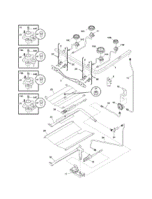 Burner parts for Kenmore Range 790.71363703 (79071363703, 790 71363703) from AppliancePartsPros.com