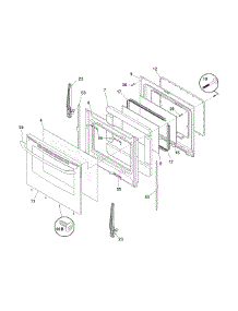 Door parts for Kenmore Range 790.71373703 (79071373703, 790 71373703) from AppliancePartsPros.com