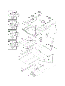 Burner parts for Kenmore Range 790.71379702 (79071379702, 790 71379702) from AppliancePartsPros.com
