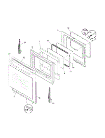 Door parts for Kenmore Range 790.71382700 (79071382700, 790 71382700) from AppliancePartsPros.com