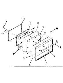 Oven Door Section parts for Kenmore Range 911.6408411 (9116408411, 911 6408411) from AppliancePartsPros.com