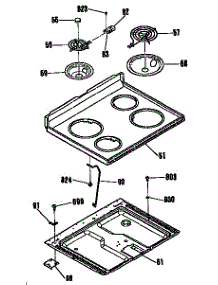 Main Top Section parts for Kenmore Range 911.6424190 (9116424190, 911 6424190) from AppliancePartsPros.com