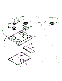 Main Top Section parts for Kenmore Range 911.6428610 (9116428610, 911 6428610) from AppliancePartsPros.com