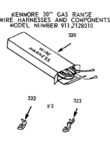 Wire Harnesses And Components parts for Kenmore Range 911.7128010 (9117128010, 911 7128010) from AppliancePartsPros.com