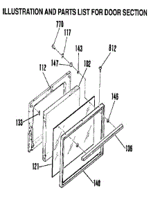 Door Section parts for Sears Gas Range 9117138182 from AppliancePartsPros.com