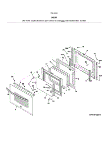 Door parts for Kenmore Wall Oven 790.49422316 (79049422316, 790 49422316) from AppliancePartsPros.com