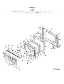 Door parts for Kenmore Electric Wall Oven 790.49423316 (79049423316, 790 49423316) from AppliancePartsPros.com
