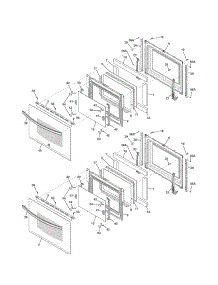 Doors parts for Kenmore Wall Oven 790.49432311 (79049432311, 790 49432311) from AppliancePartsPros.com