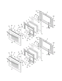 Doors parts for Kenmore Wall Oven 790.49443410 (79049443410, 790 49443410) from AppliancePartsPros.com