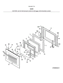 Door parts for Kenmore Wall Oven 790.49517713 (79049517713, 790 49517713) from AppliancePartsPros.com