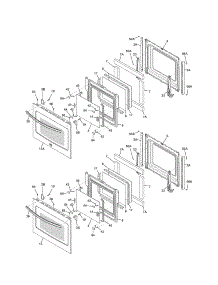 Door parts for Kenmore Wall Oven 790.49523312 (79049523312, 790 49523312) from AppliancePartsPros.com