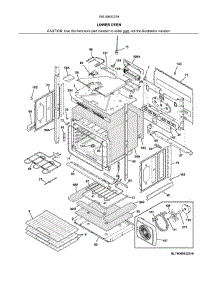 Lower Oven parts for Kenmore Wall Oven 790.49532316 (79049532316, 790 49532316) from AppliancePartsPros.com