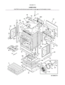 Lower Oven parts for Kenmore Wall Oven 790.49537711 (79049537711, 790 49537711) from AppliancePartsPros.com