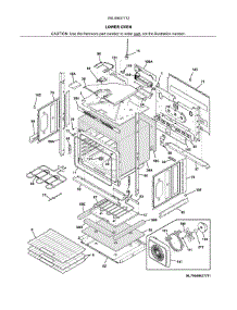 Lower Oven parts for Kenmore Wall Oven 790.49537712 (79049537712, 790 49537712) from AppliancePartsPros.com