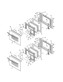 Door parts for Kenmore Wall Oven 790.49539312 (79049539312, 790 49539312) from AppliancePartsPros.com