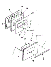 Oven Door Section parts for Kenmore Range 911.7139180 (9117139180, 911 7139180) from AppliancePartsPros.com