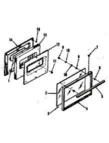 Oven Door parts for Kenmore Range 911.7158810 (9117158810, 911 7158810) from AppliancePartsPros.com