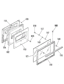 Oven Door Section parts for Kenmore Range 911.7179181 (9117179181, 911 7179181) from AppliancePartsPros.com