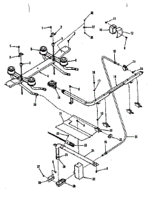 Burner Section parts for Kenmore Range 911.7198810 (9117198810, 911 7198810) from AppliancePartsPros.com