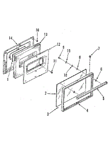 Oven Door Section parts for Kenmore Range 911.7198812 (9117198812, 911 7198812) from AppliancePartsPros.com