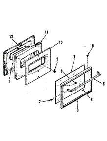 Oven Door Section-Models 911.6158510 & 911.6178510 parts for Kenmore Range 911.7218510 (9117218510, 911 7218510) from AppliancePartsPros.com