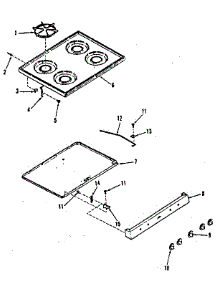 Main Top Section parts for Kenmore Range 911.7218811 (9117218811, 911 7218811) from AppliancePartsPros.com
